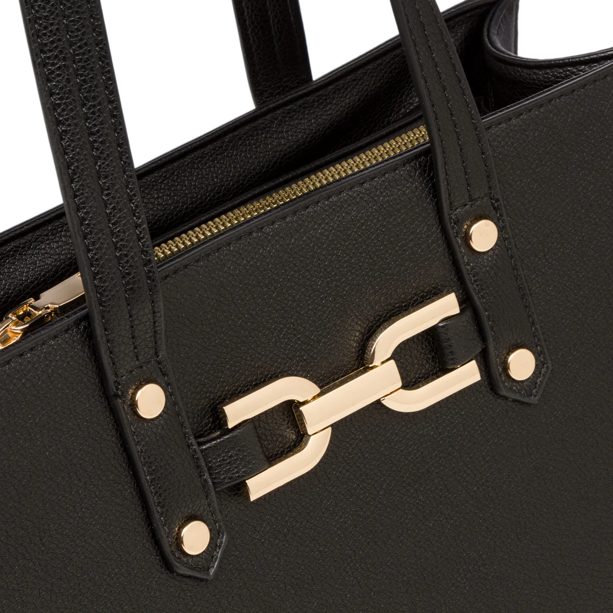 Borsa a spalla nera da donna con morsetto Lora Ferres - Image 4