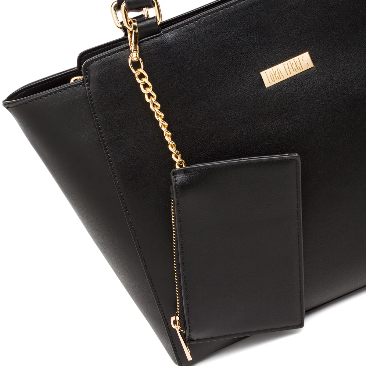 Borsa a spalla nera da Donna con portamonete Lora Ferres - Image 4