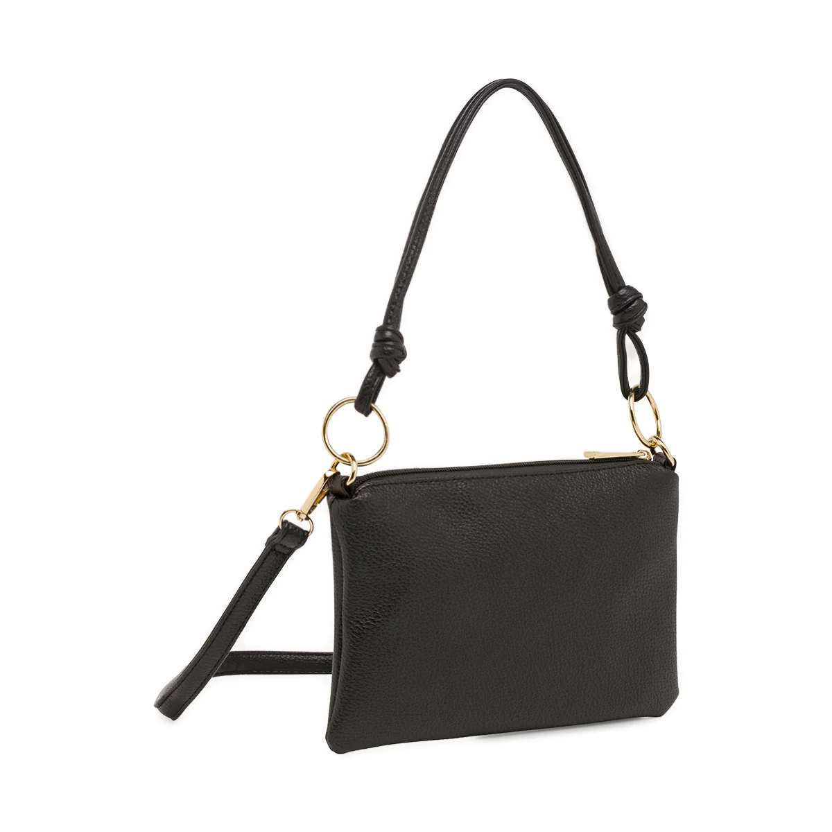 Borsa a spalla nera da Donna con rifiniture dorate Lora Ferres - Image 2