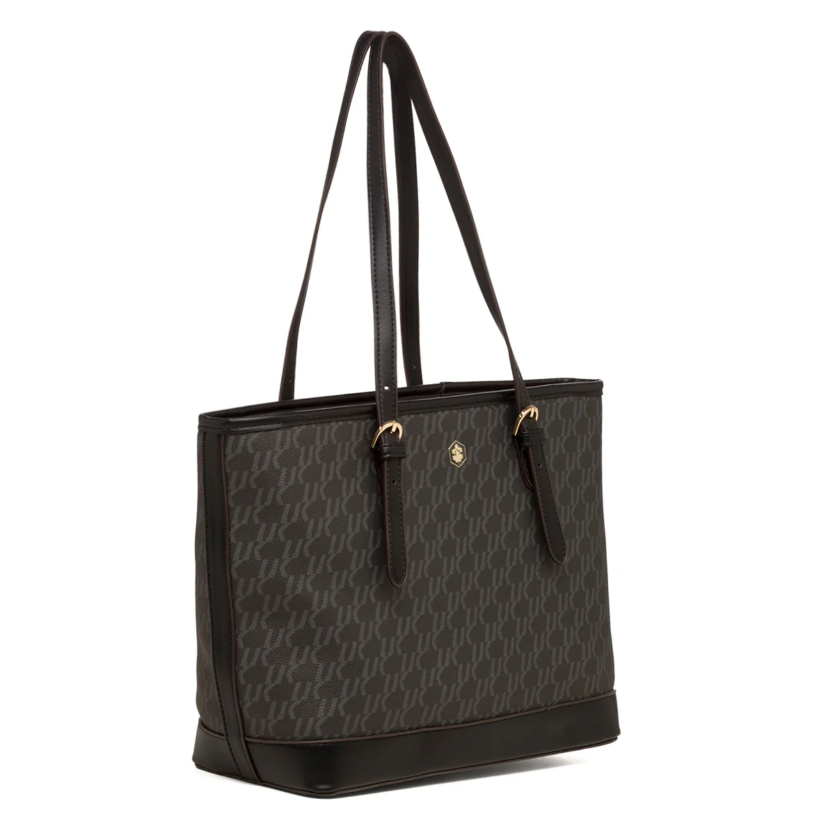 Borsa a spalla nera da donna con stampa monogramma Lumberjack Jamie - Image 2