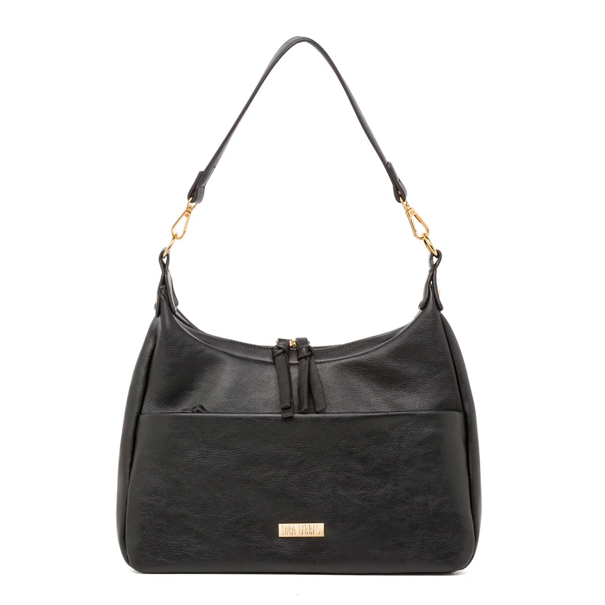 Borsa a spalla nera da Donna con tasca e zip Lora Ferres
