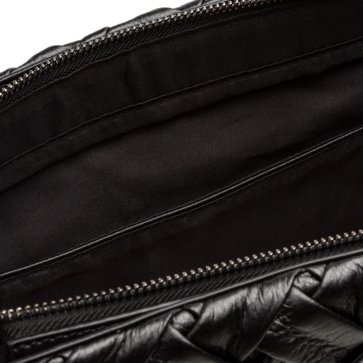 Borsa a spalla nera da donna effetto intrecciato Swish Jeans - Image 4
