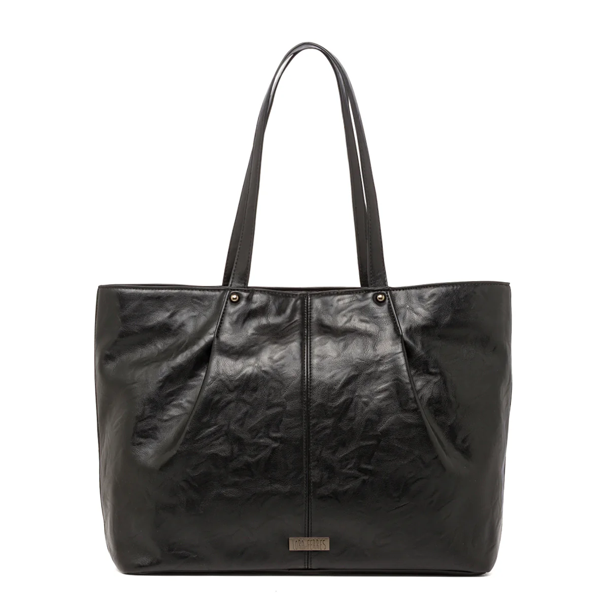 Borsa a spalla nera da Donna effetto stropicciato Lora Ferres