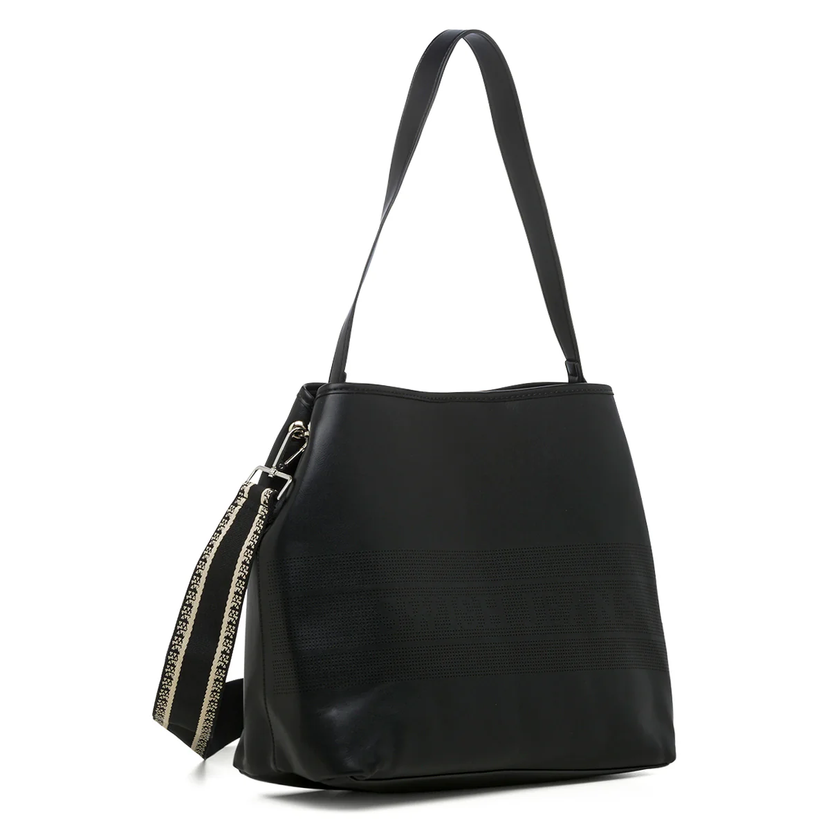 Borsa a spalla nera traforata da donna Swish Jeans Miami - Image 2