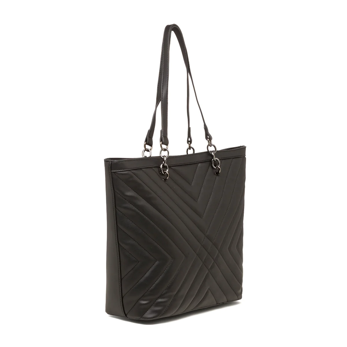 Borsa a spalla nera trapuntata da donna Lora Ferres - Image 2