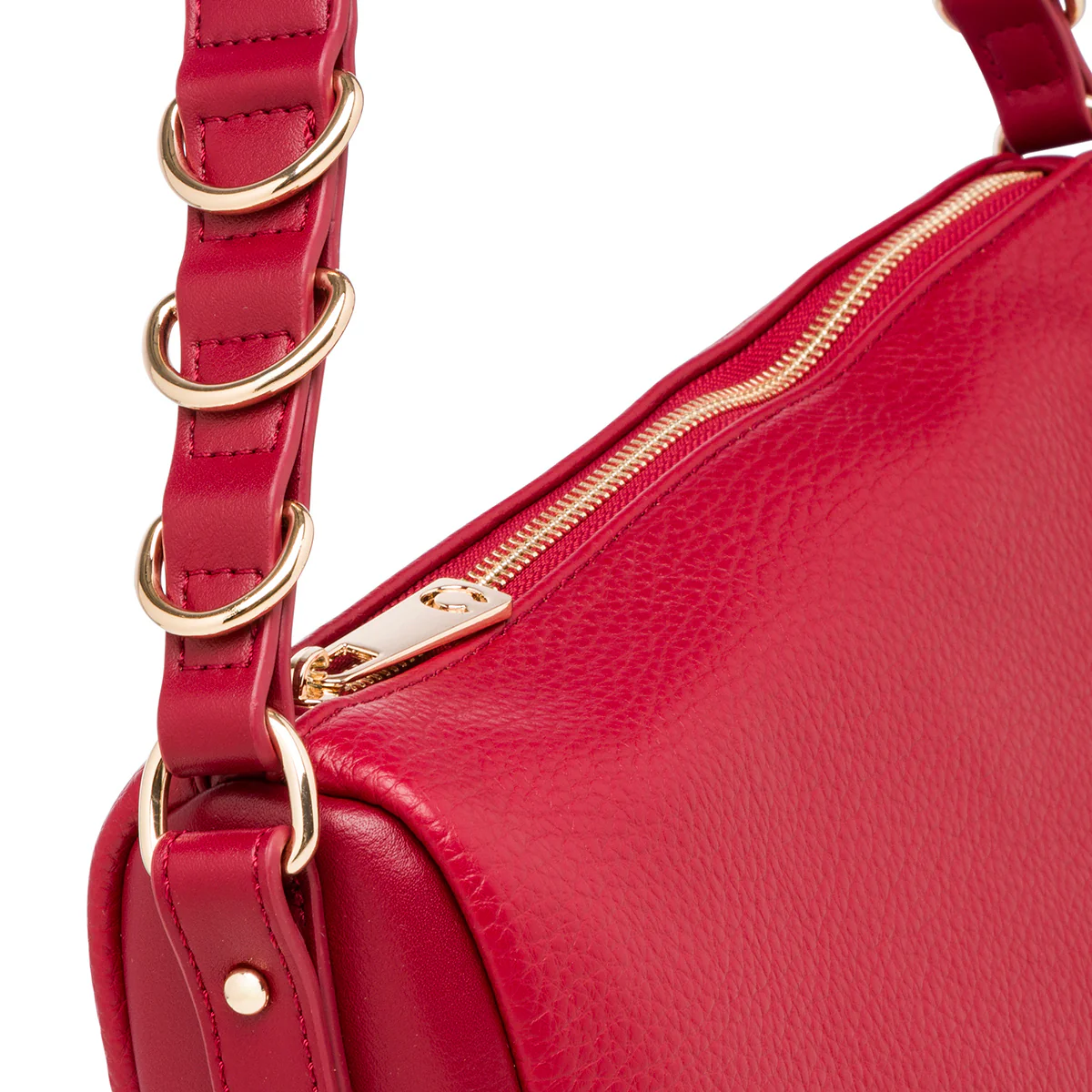Borsa a spalla rossa da donna con logo Carrera Jeans - Image 3