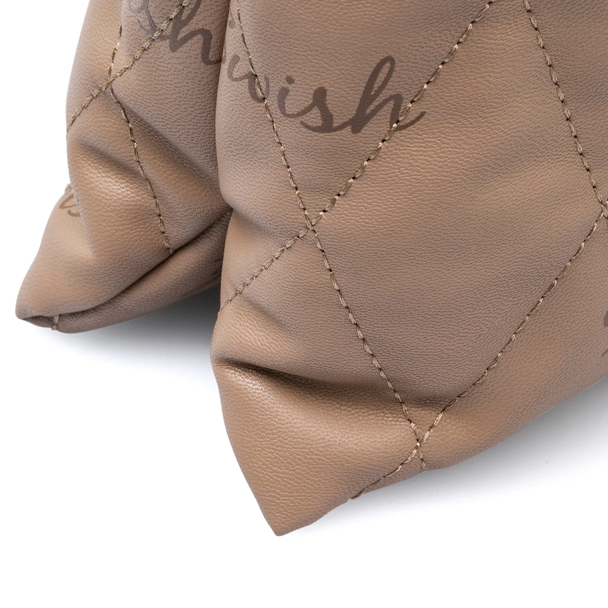 Borsa a spalla taupe trapuntata da donna con catenina Swish Jeans - Image 4