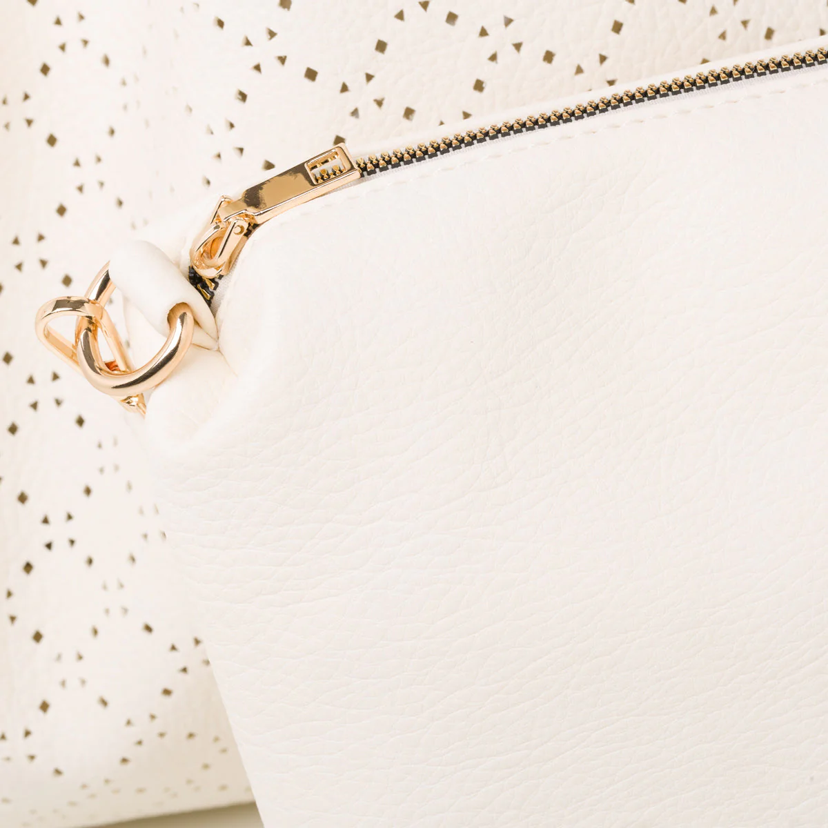 Borsa a spalla traforata bianca da donna Swish Jeans Aurea - Image 4