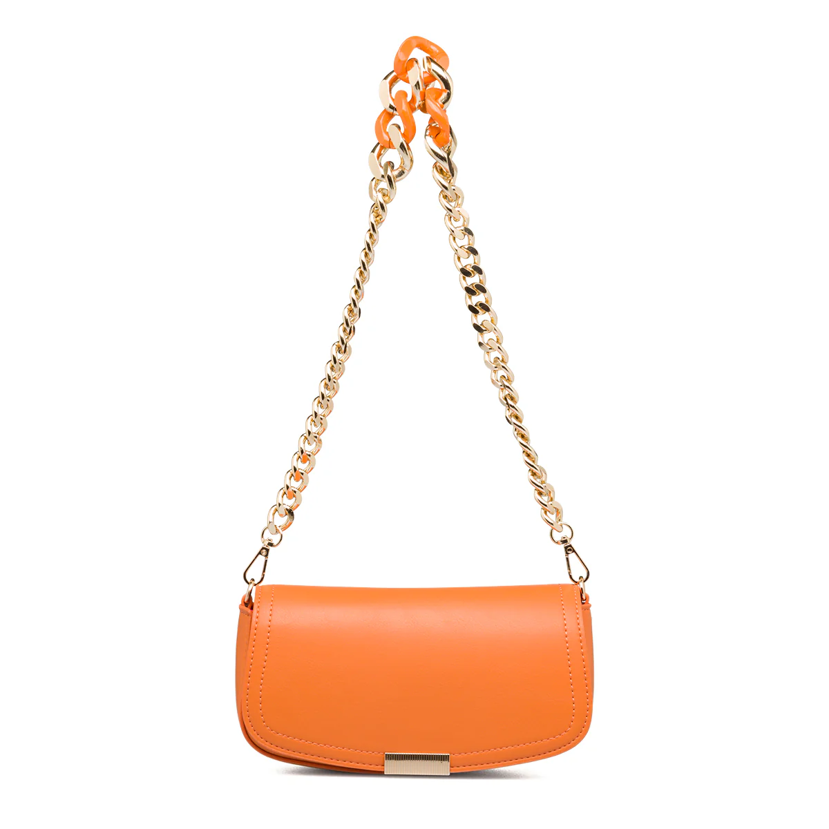 Borsa a tracolla arancione da donna in "pelle vegana" Call It Spring No Shade