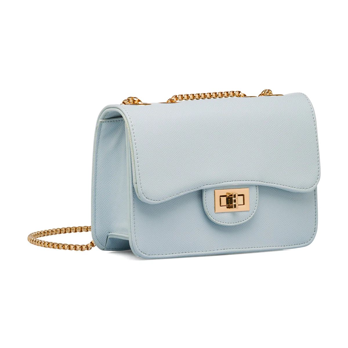 Borsa a tracolla azzurra da Donna con catena dorata Lora Ferres - Image 2