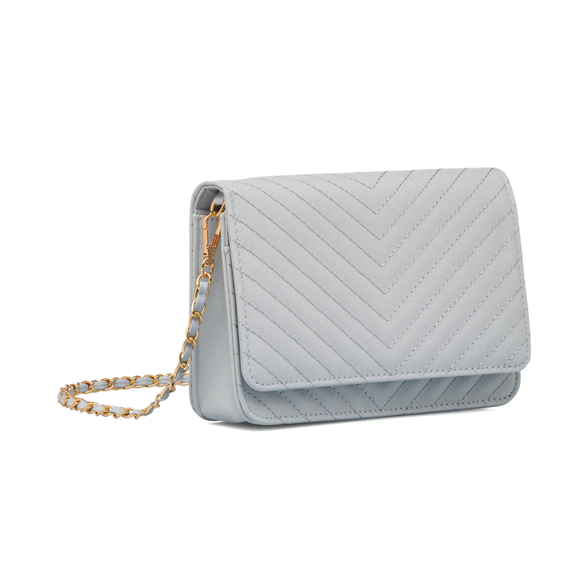 Borsa a tracolla azzurra da Donna con motivo a Chevron Lora Ferres - Image 2
