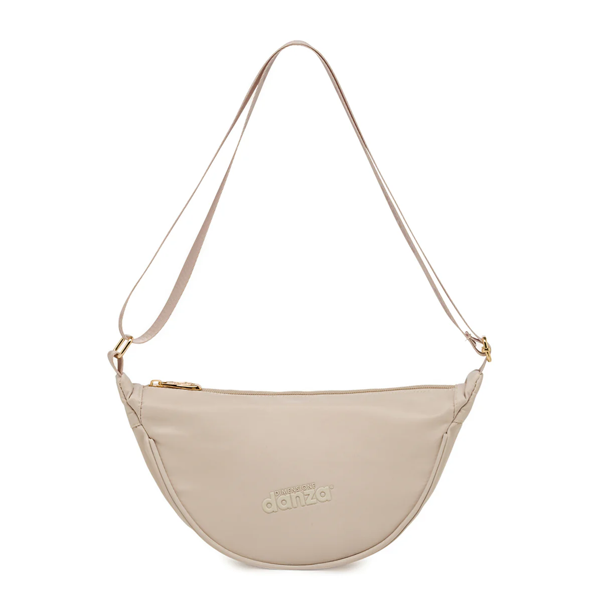 Borsa a Tracolla Beige da Donna a mezzaluna Dimensione Danza