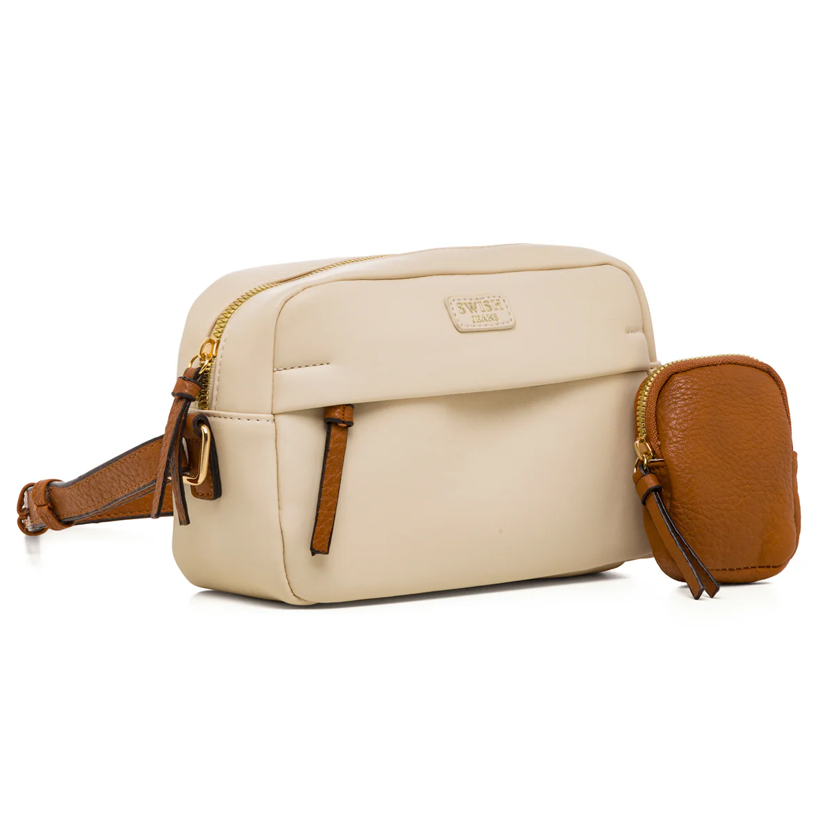Borsa a tracolla beige da donna con borsello Swish Jeans Tish - Image 2