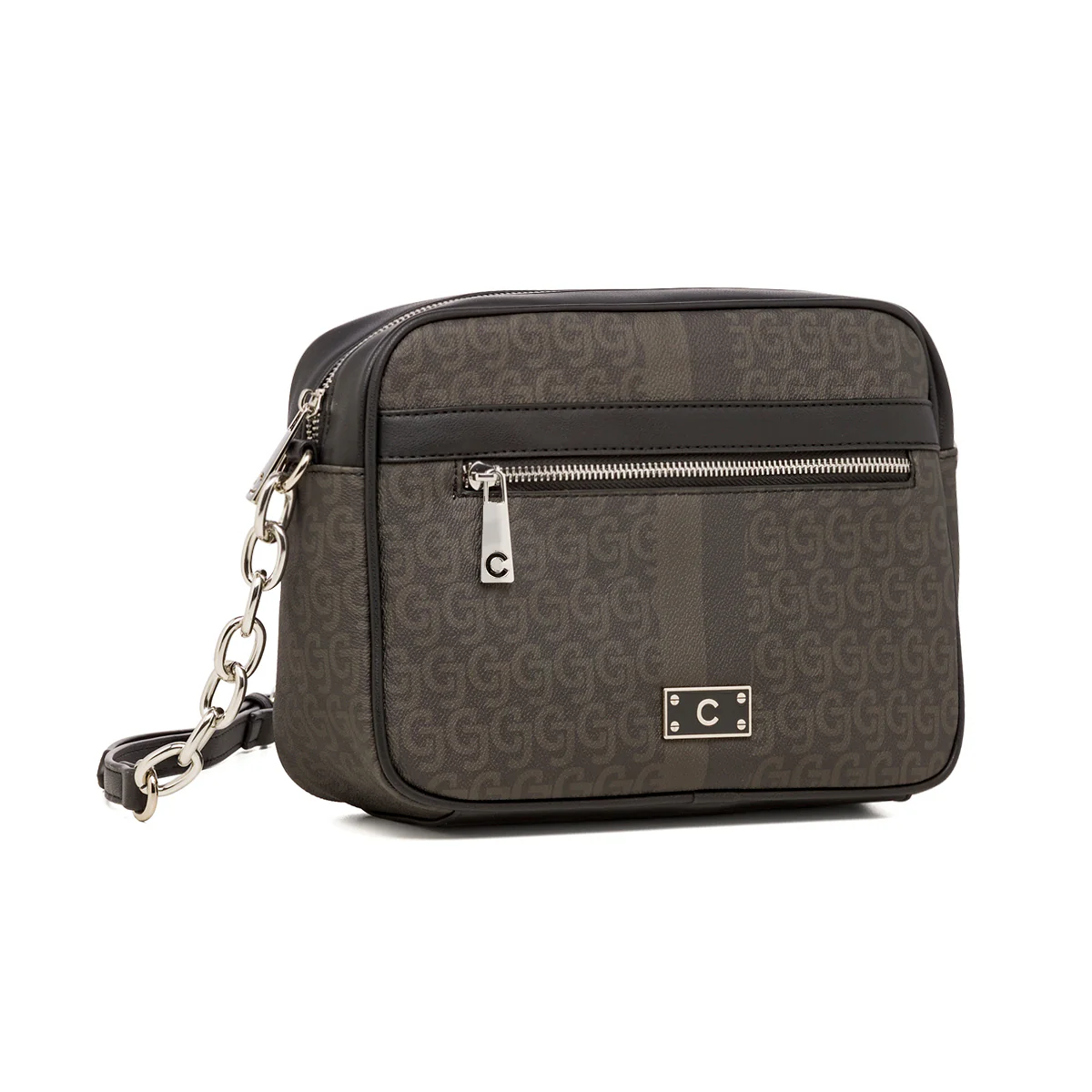 Borsa a tracolla beige da donna con logo Carrera Jeans - Image 2