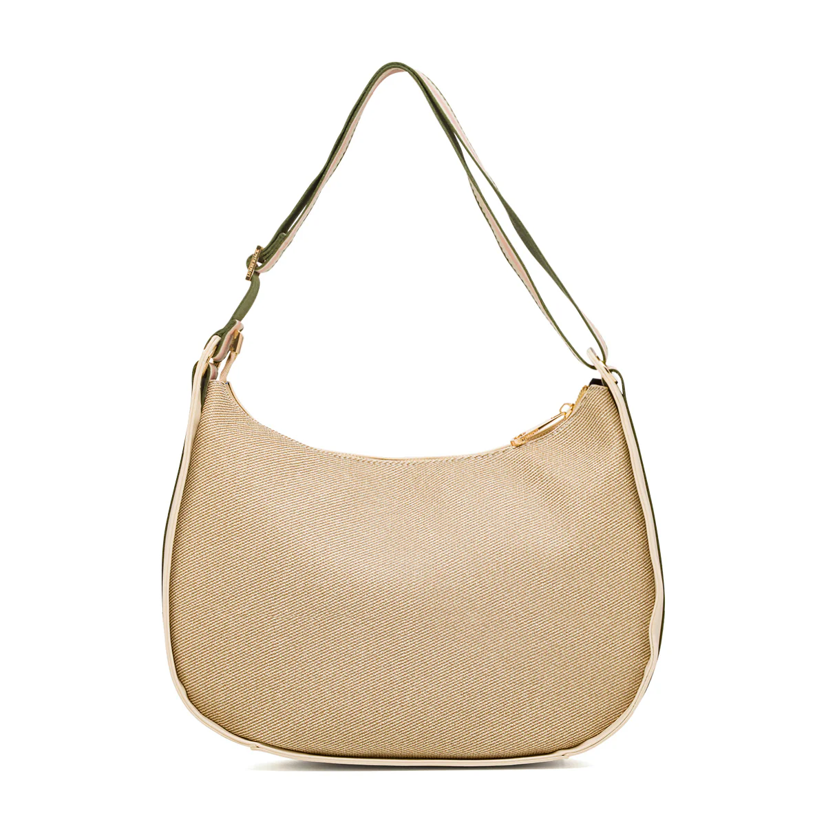 Borsa a tracolla Beige da Donna con logo in metallo Lumberjack - Image 2