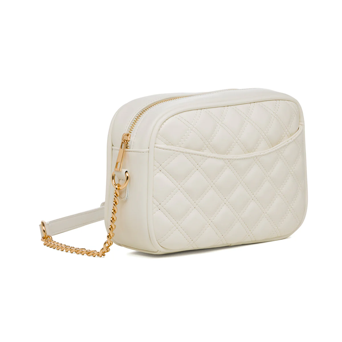 Borsa a tracolla bianca da donna effetto trapuntato Lora Ferres - Image 2