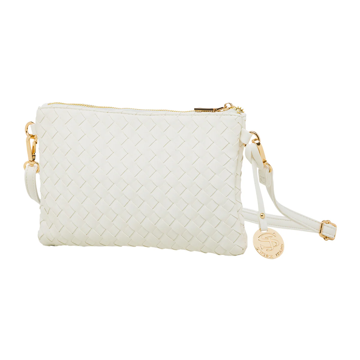 Borsa a tracolla bianca effetto intrecciato da donna Swish Jeans Cica - Image 2