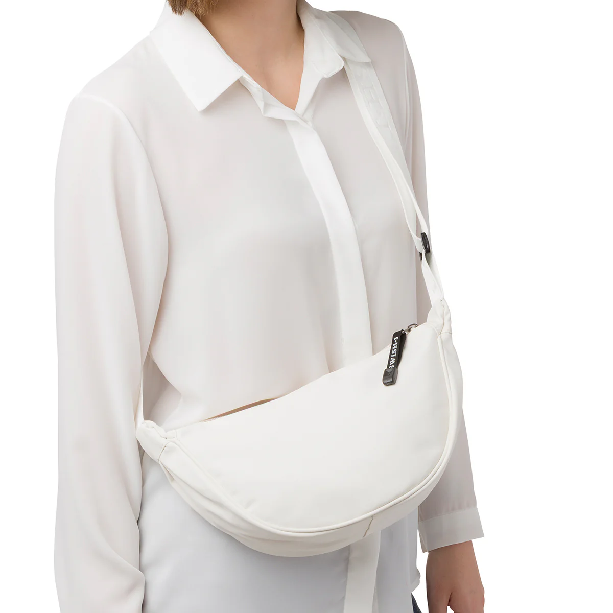 Borsa a tracolla bianca in tessuto da Donna Swish Jeans