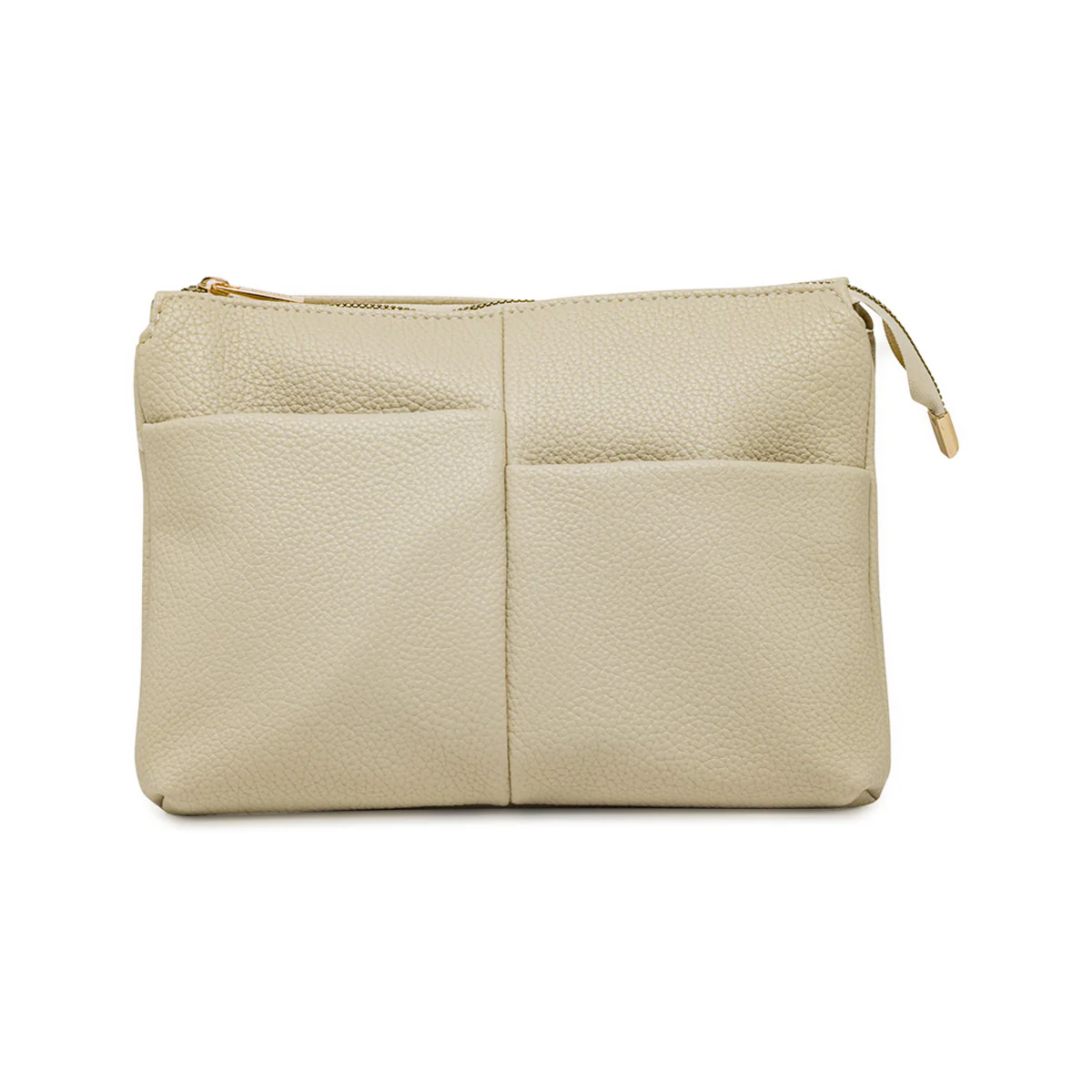 Borsa a tracolla bianco off white con tasche frontale Lora Ferres - Image 2