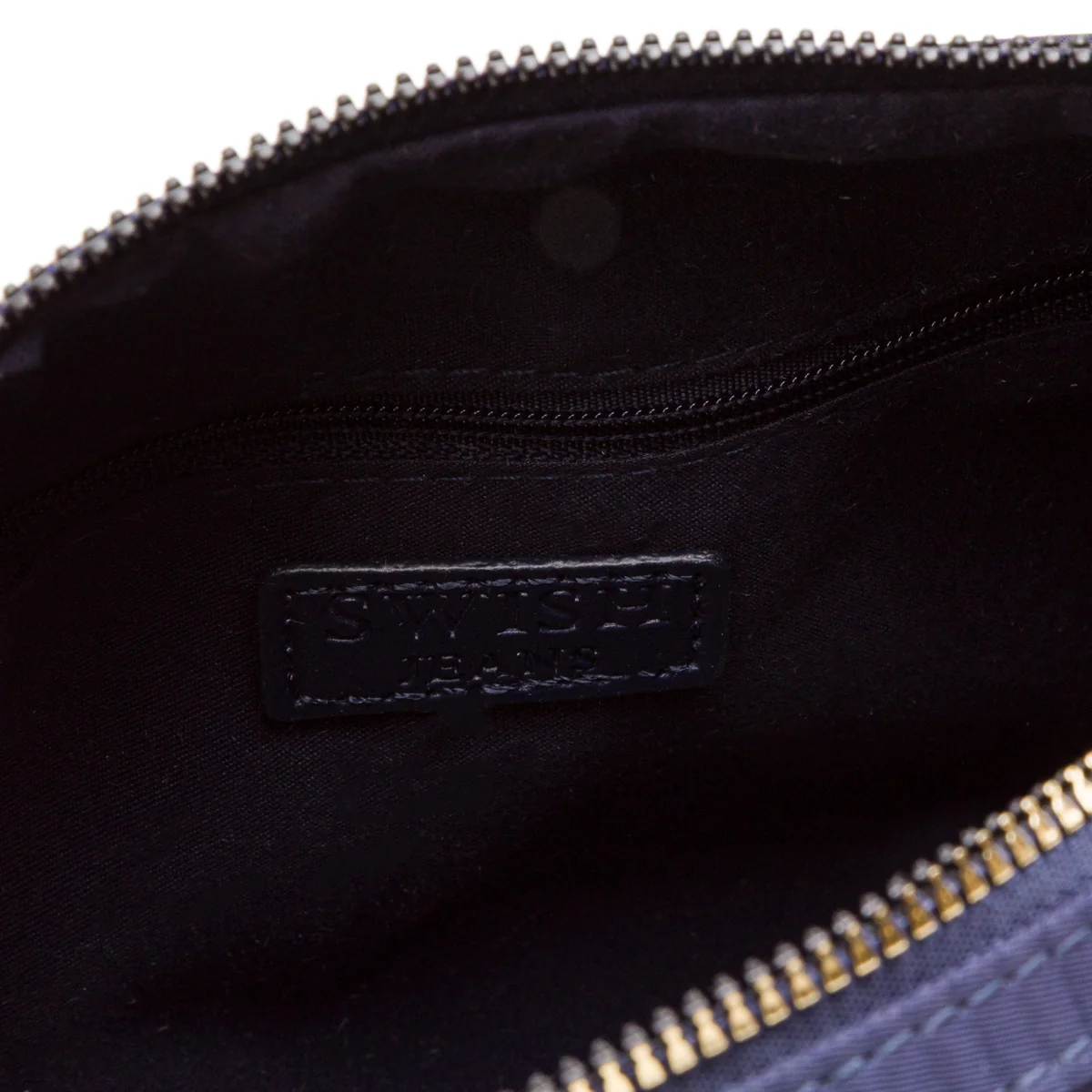 Borsa a tracolla blu da Donna in tessuto lucido con logo Swish Jeans - Image 5