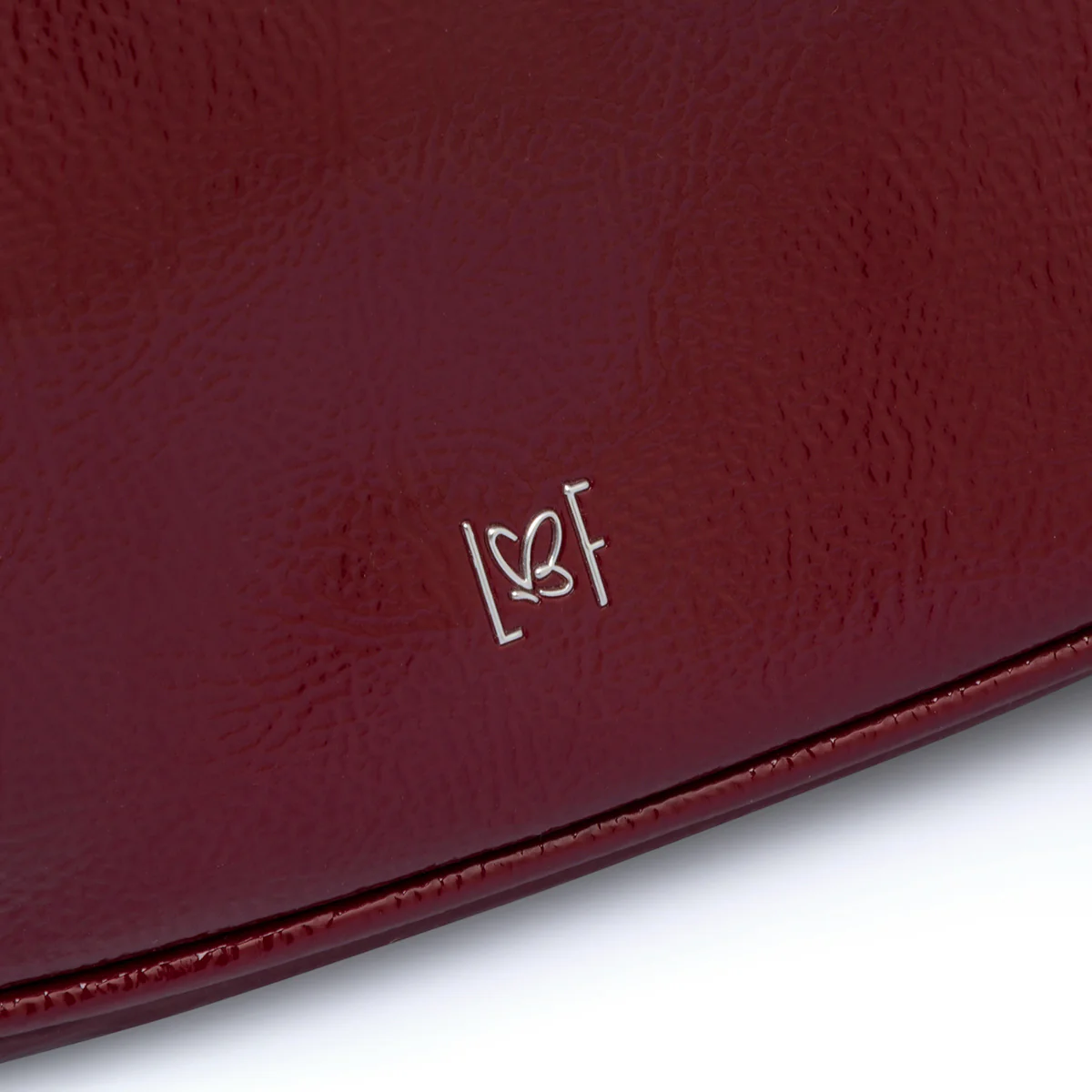 Borsa a tracolla bordeaux da donna con chiusura a zip Lora Ferres - Image 2