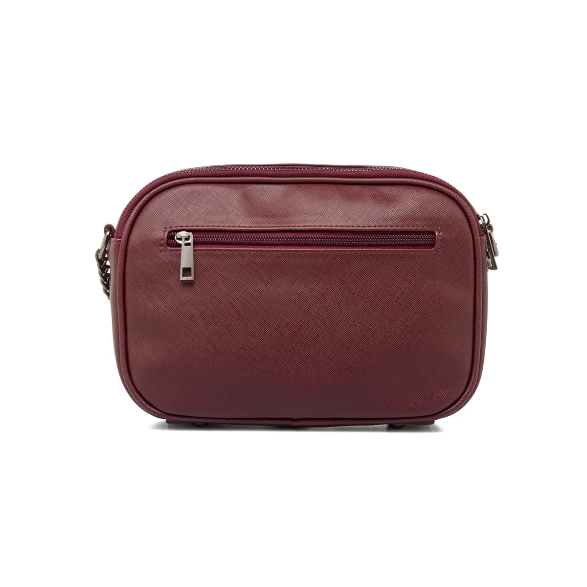 Borsa a tracolla Bordeaux da Donna con chiusura zip Lora Ferres - Image 3