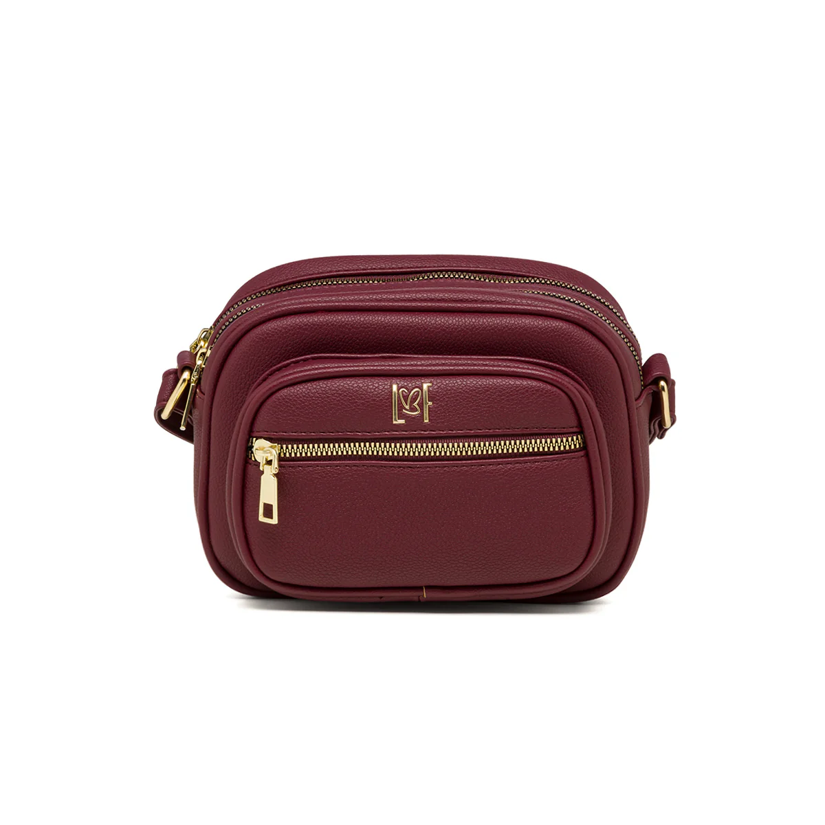 Borsa a tracolla bordeaux da donna con tasca esterna Lora Ferres