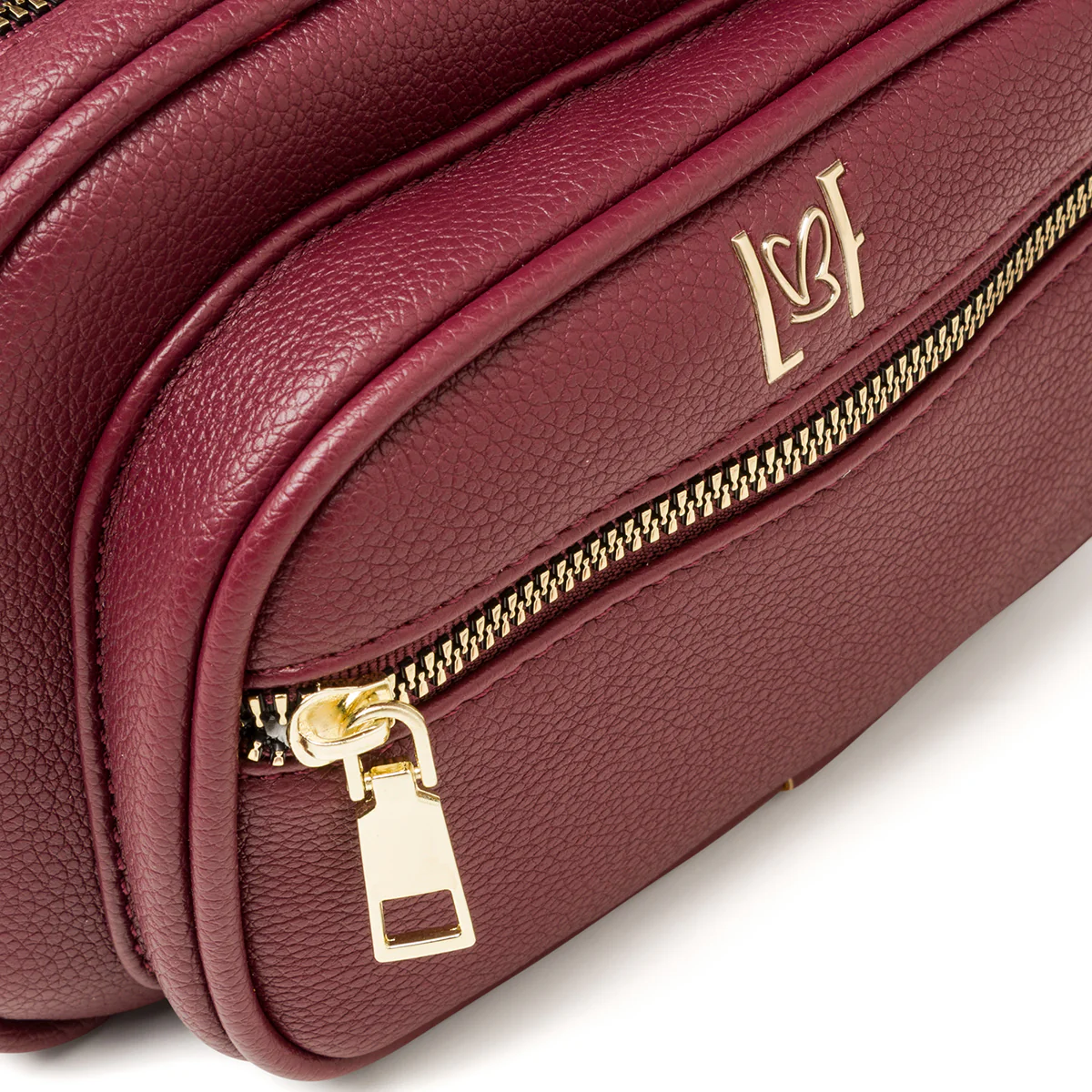 Borsa a tracolla bordeaux da donna con tasca esterna Lora Ferres - Image 3