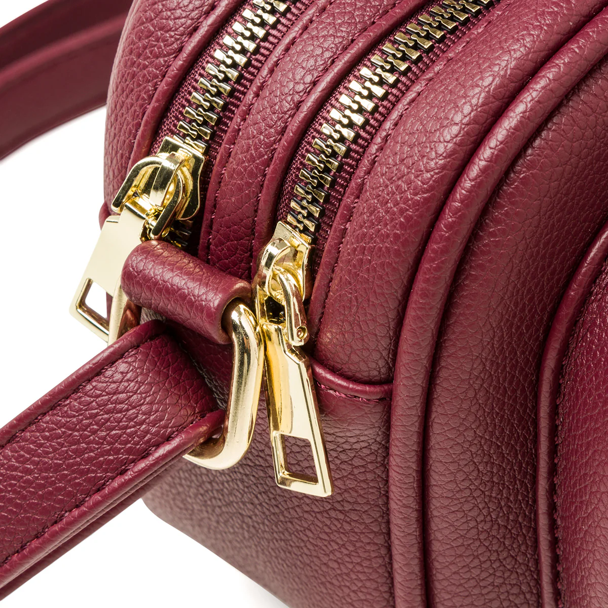 Borsa a tracolla bordeaux da donna con tasca esterna Lora Ferres - Image 4