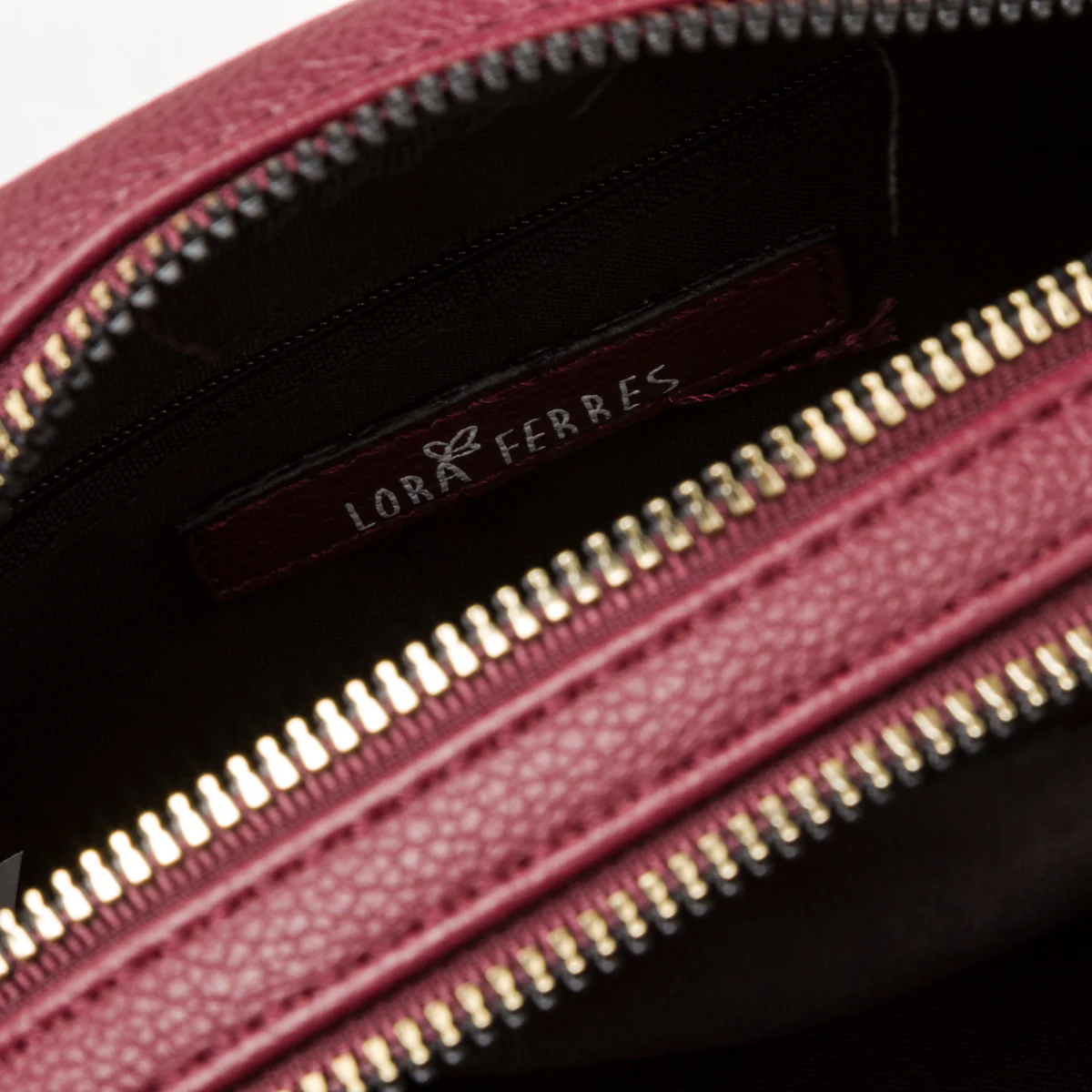Borsa a tracolla bordeaux da donna con tasca esterna Lora Ferres - Image 5