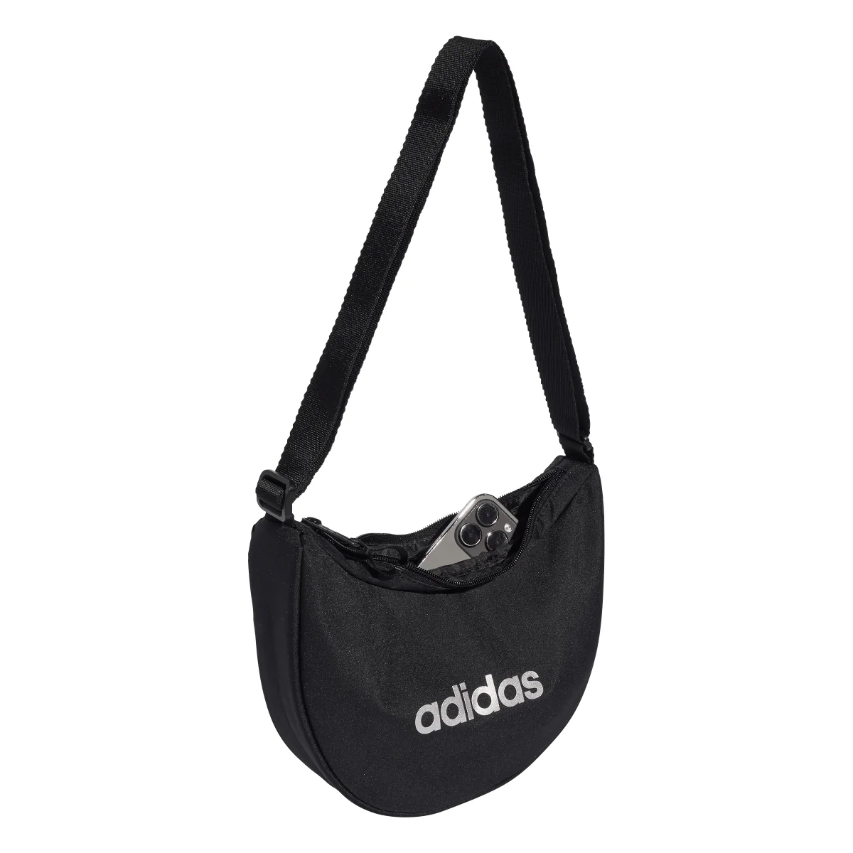 Borsa a tracolla da donna adidas nera con logo a contrasto - Image 4