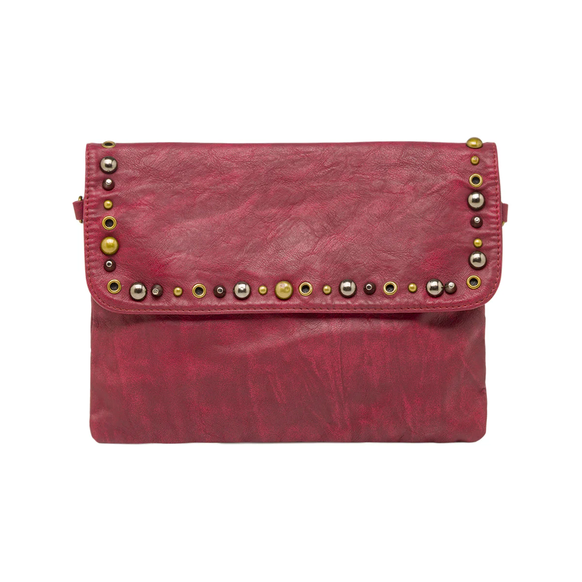 Borsa a tracolla da donna Bordeaux con borchie metalliche Swish Jeans - Image 2