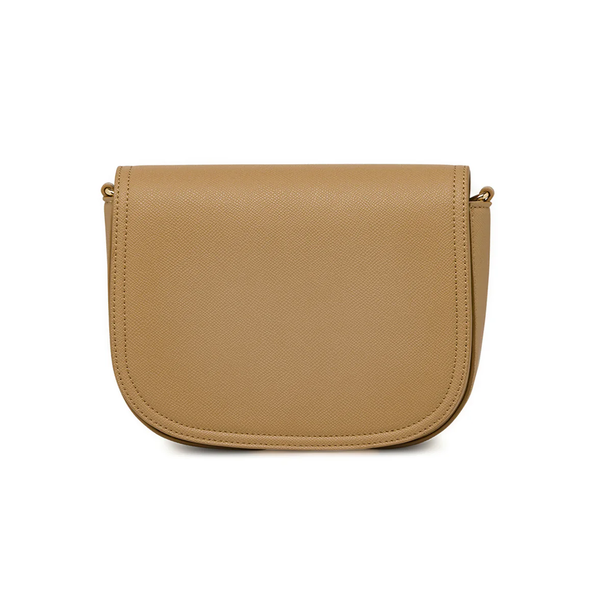Borsa a tracolla da donna Lora Ferres beige con rifiniture color oro - Image 2