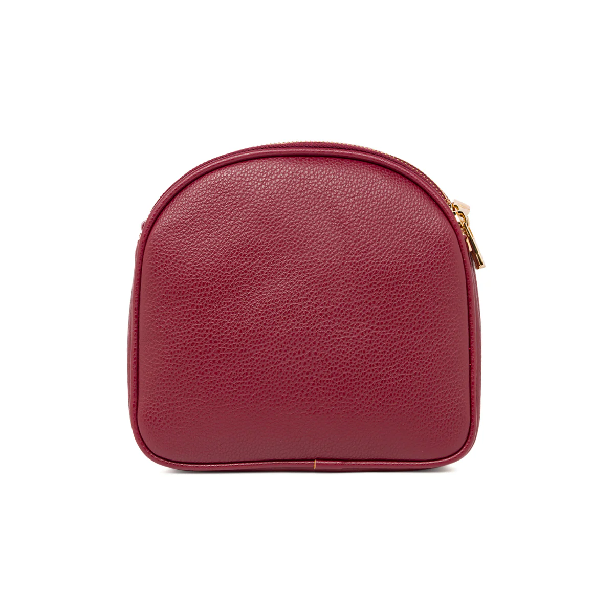 Borsa a tracolla da donna Lora Ferres bordeaux con doppia cerniera - Image 3