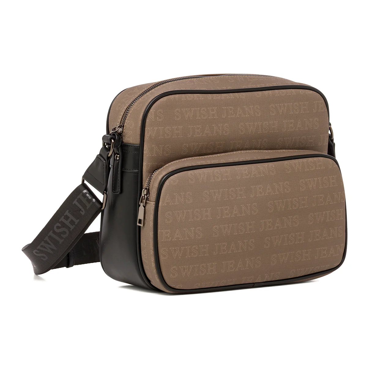 Borsa a Tracolla da Donna Marrone con Doppia Tasca Swish Jeans - Image 3