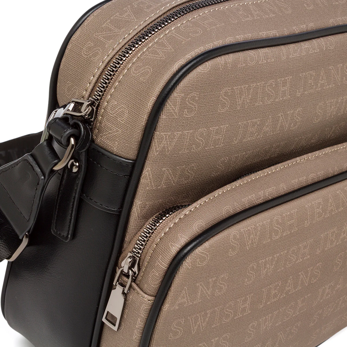Borsa a Tracolla da Donna Marrone con Doppia Tasca Swish Jeans - Image 4