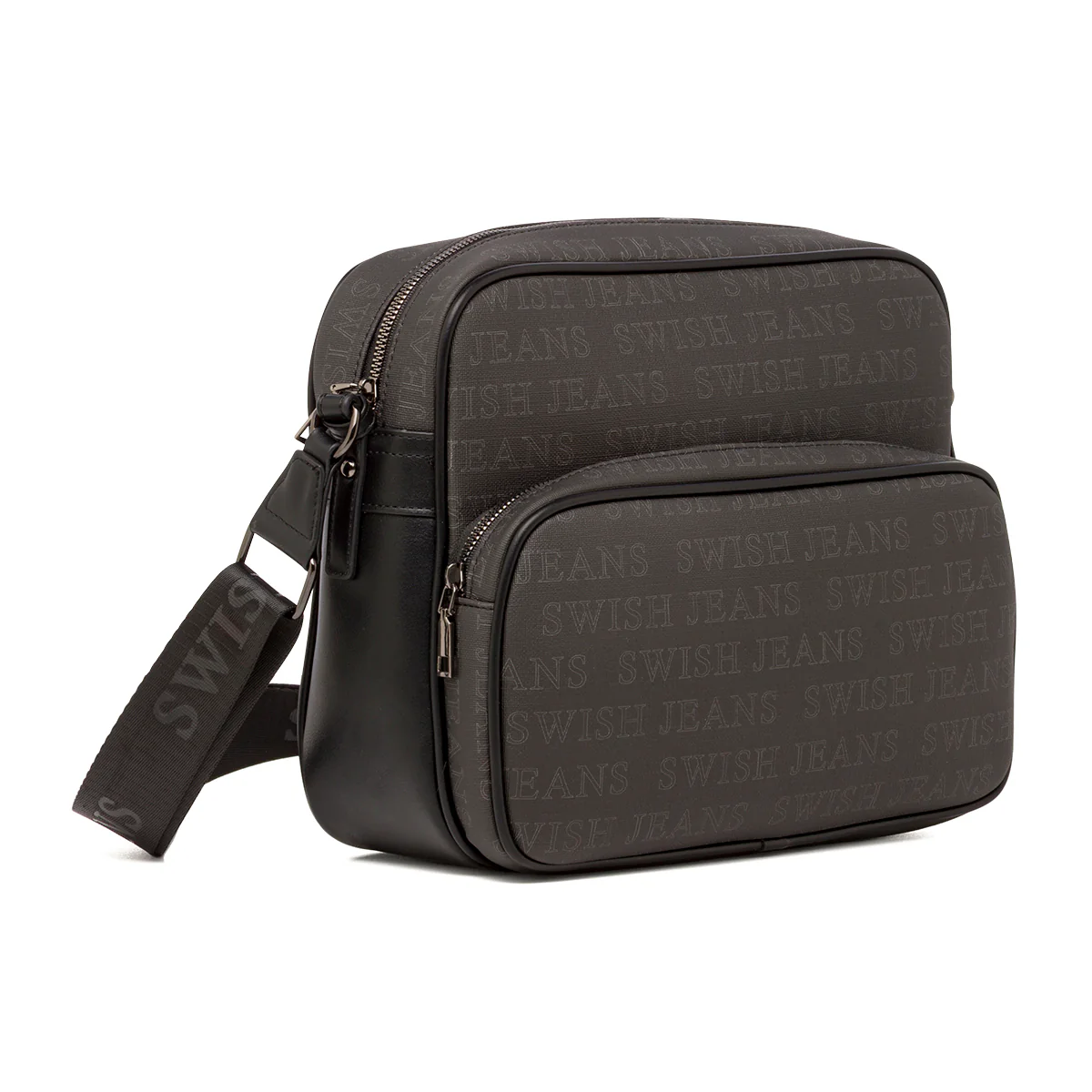 Borsa a Tracolla da Donna Nera con Doppia Tasca Swish Jeans - Image 3