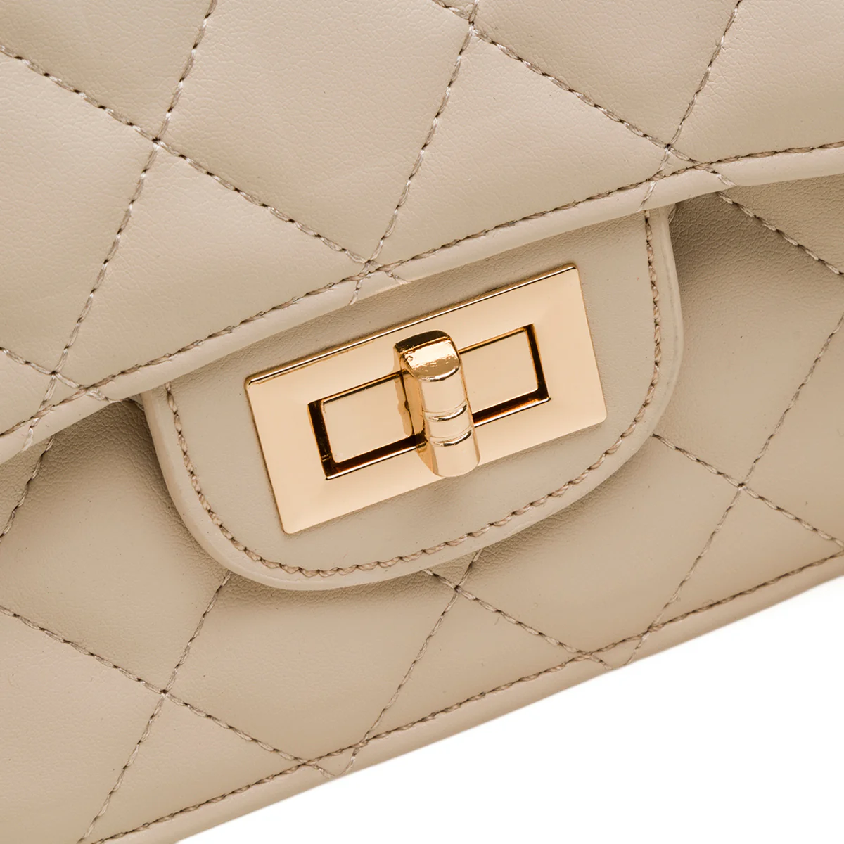 Borsa a tracolla da donna nude effetto trapuntato Lora Ferres - Image 4
