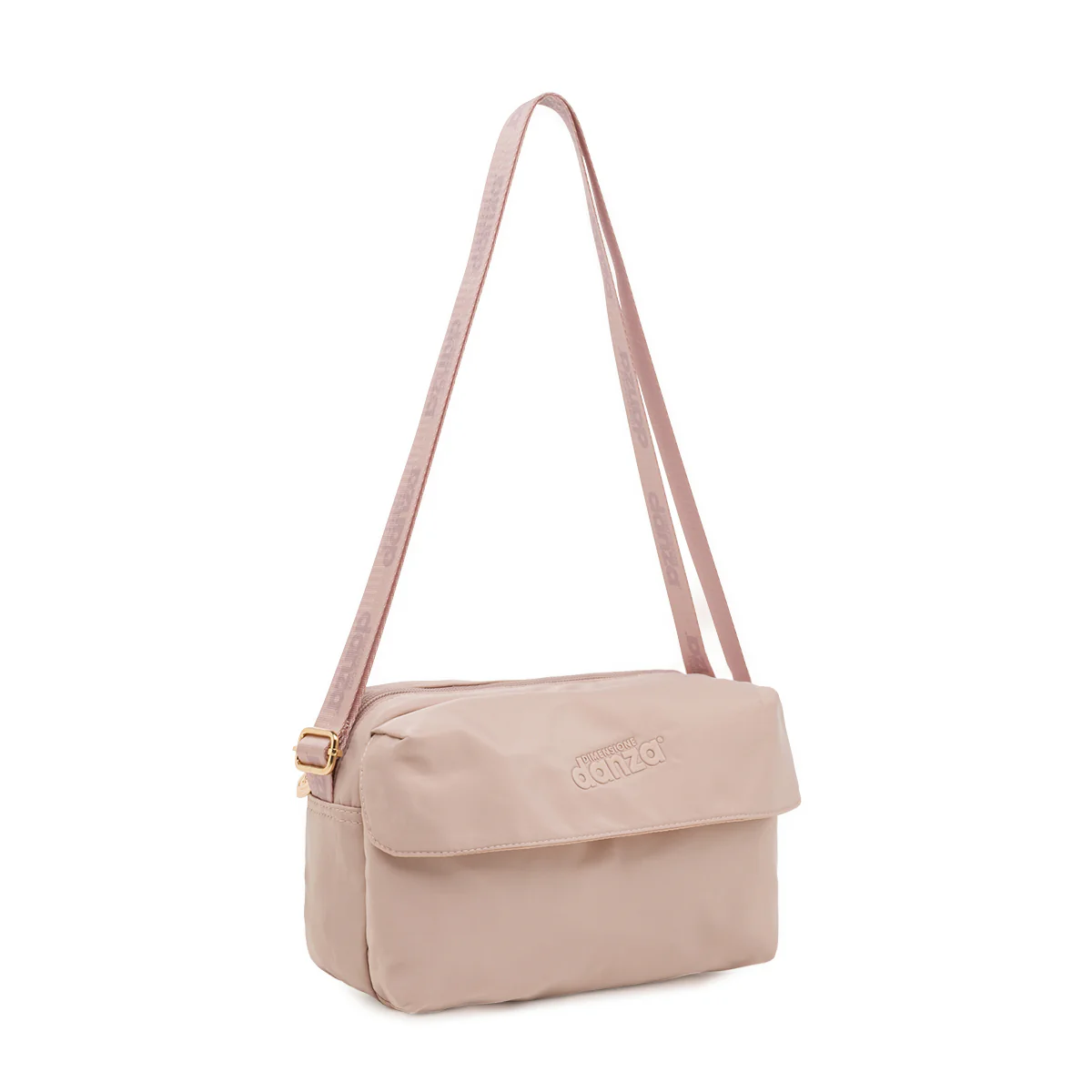 Borsa a tracolla da donna rosa Dimensione Danza con logo frontale - Image 2