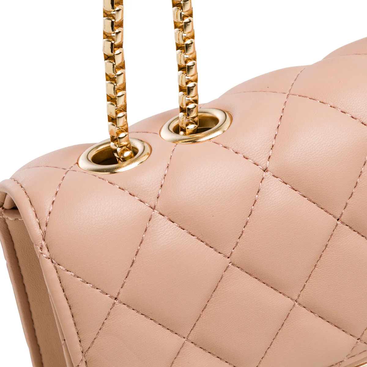 Borsa a tracolla da donna rosa effetto trapuntato Lora Ferres - Image 3