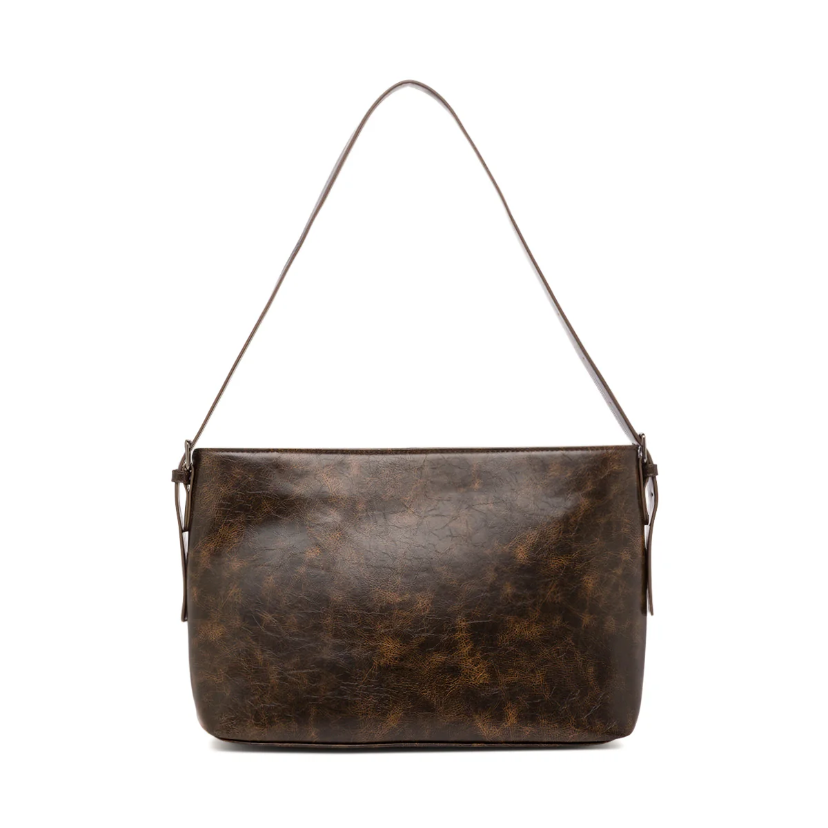 Borsa a tracolla marrone da Donna con dettagli zip Lora Ferres - Image 4