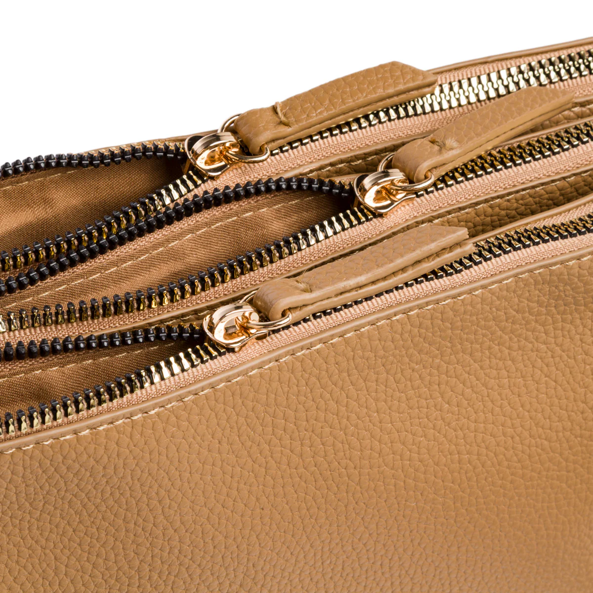 Borsa a tracolla Beige da Donna con logo in metallo Lora Ferres - Image 5