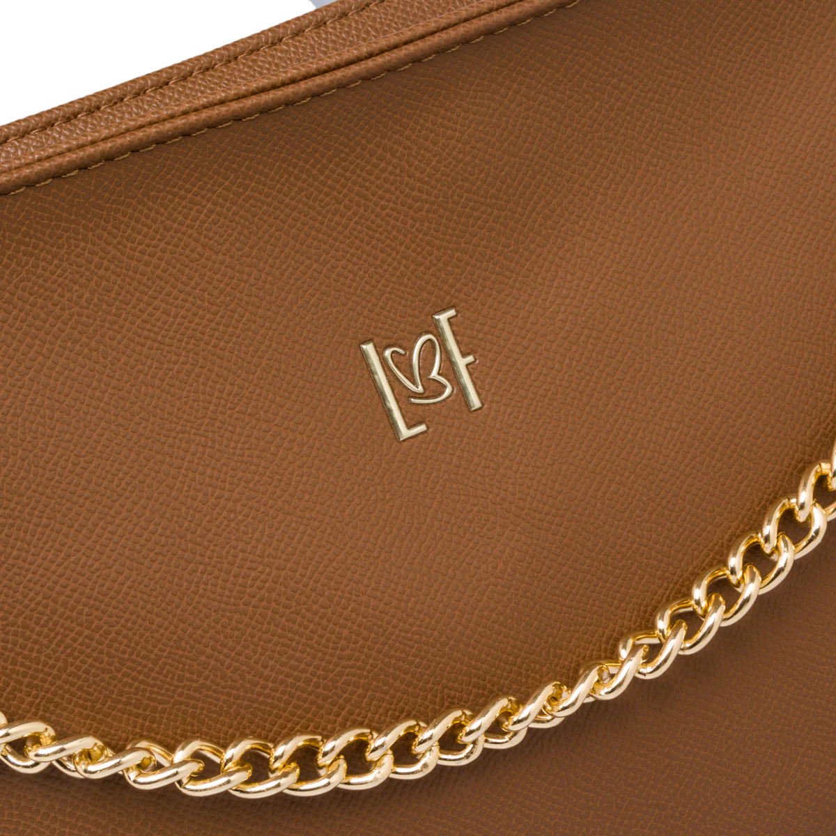 Borsa a tracolla marrone da donna con manico a catena Lora Ferres - Image 4