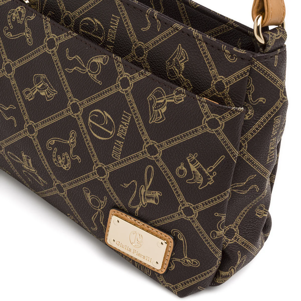 Borsa a tracolla marrone da Donna con stampa all-over Giulia Pieralli - Image 4