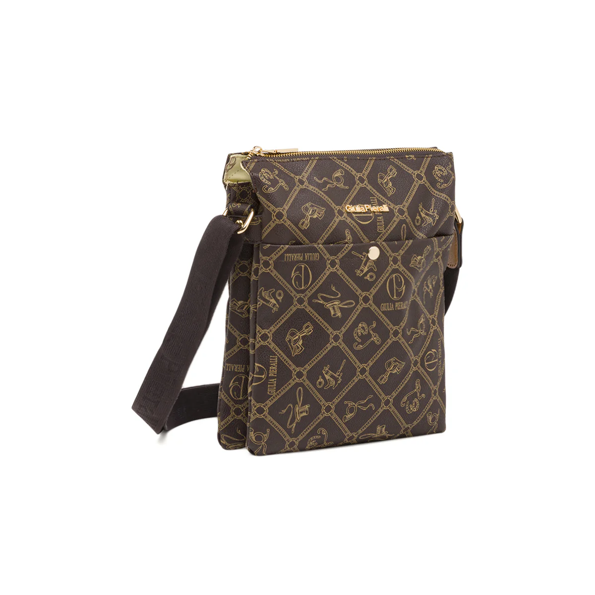 Borsa a tracolla marrone da Donna con stampa monogram Giulia Pieralli - Image 2