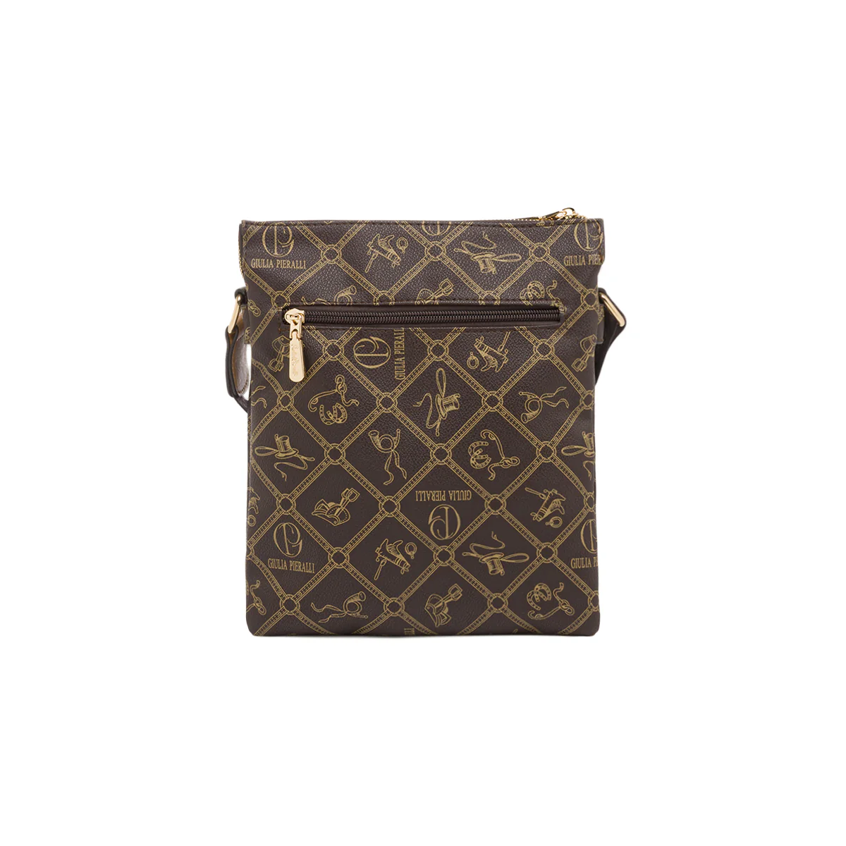Borsa a tracolla marrone da Donna con stampa monogram Giulia Pieralli - Image 3