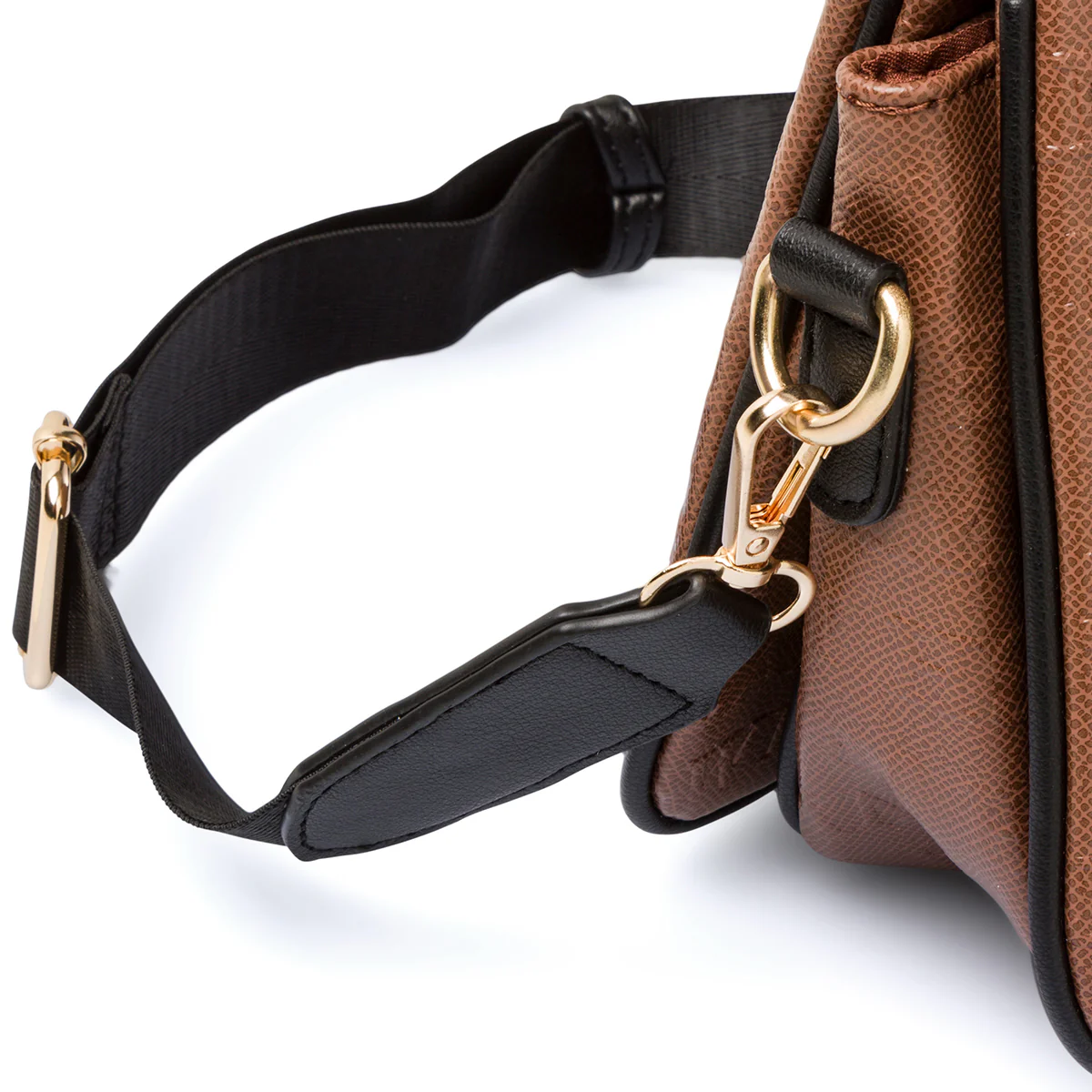 Borsa a tracolla marrone da donna con stampa monogramma Swish Jeans - Image 4