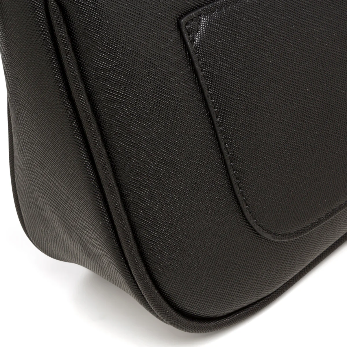 Borsa a tracolla nera con logo in metallo Lora Ferres - Image 3