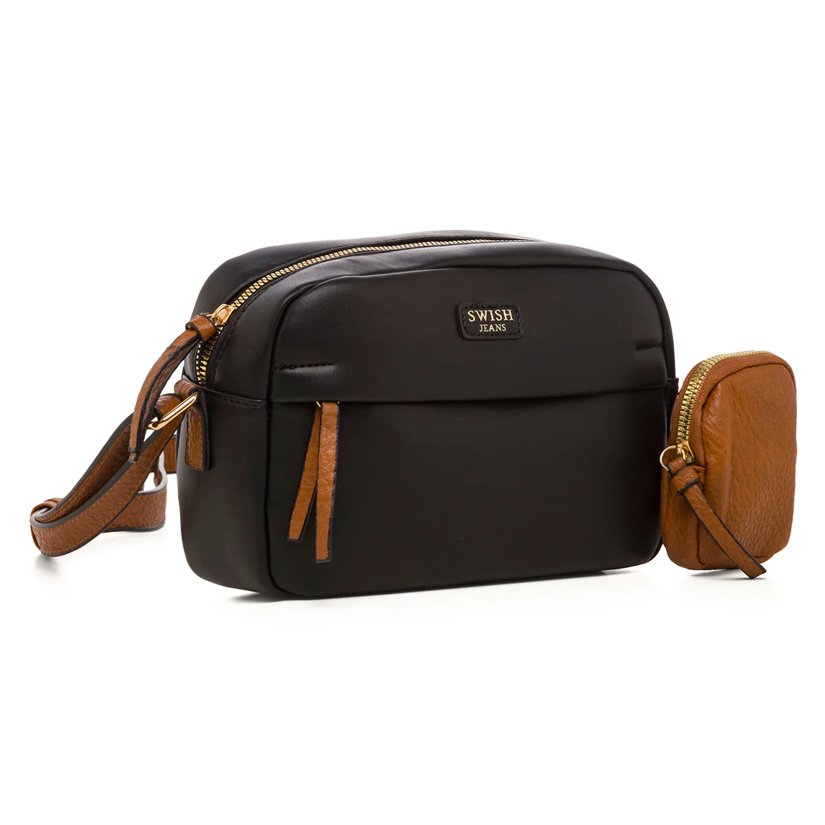 Borsa a tracolla nera da donna con borsello Swish Jeans Tish - Image 2