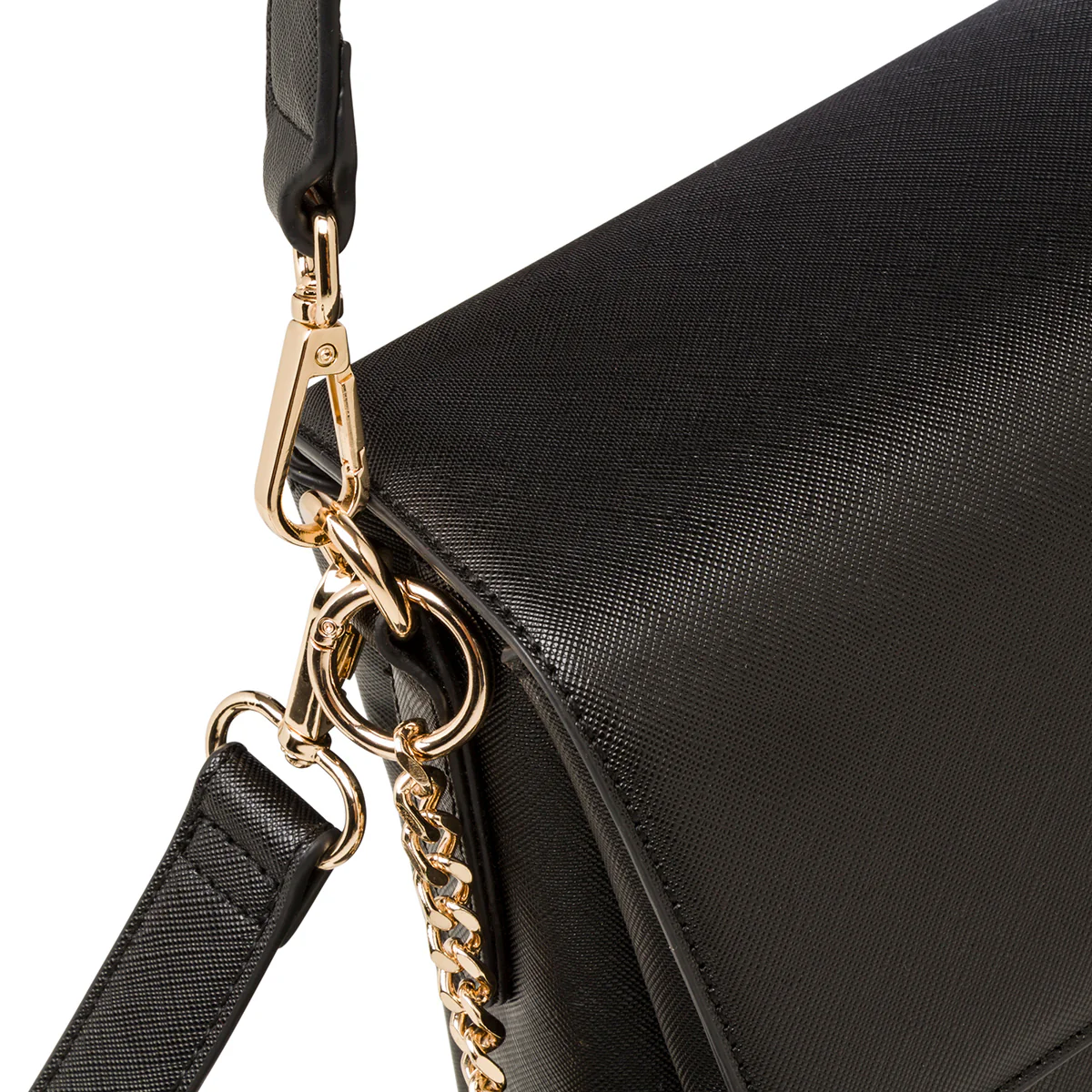 Borsa a tracolla nera da donna con chiusura a bottone Lora Ferres - Image 4